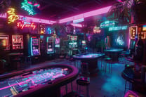 Wageon Kasino – Neon casino night cyberpunk